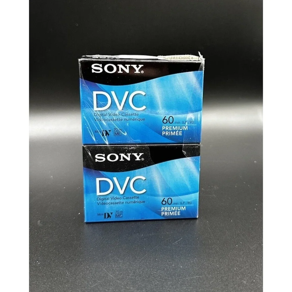 Sony DVC Digital Video Mini Cassette Tapes 2 Pack 60 Minutes Each Premium NOS